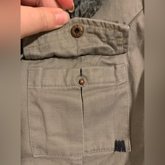 BKE Deconstructed Patch Boho Utility Jacket Size Medium blazer - Picture 6 of 12